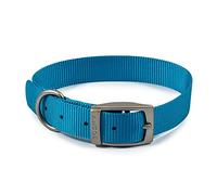 Ancol Viva - Collare per cani leggero, regolabile, resistente alle intemperie, con fibbia in raso e anello identificativo, taglia 5/M, colore: Blu