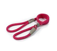 Ancol Viva - Guinzaglio per cani in corda riflettente e pelle, leggero, resistente alle intemperie e durevole, 1,2 m x 12 mm, colore: rosa