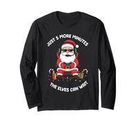 Ancora 5 Minuti Funny Santa Gamer Christmas Maglia a Manica