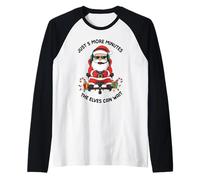 Ancora 5 Minuti Funny Santa Gamer Christmas Maglia con Maniche Raglan