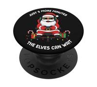 Ancora 5 minuti Funny Santa Gamer Christmas PopSockets PopGrip Adesivo