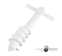Ancora a vite per ombrellone,Ancora per ombrellone da spiaggia,Ancoraggio sabbia ombrellone portaombrellone portatile in ABS 5 spirali,Adatta per pali fino a 4cm,42cm,Leggera,Resistente alla salsedine
