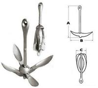 ANCORA AD OMBRELLO PIEGHEVOLE ACCIAIO ZINCATO ACCESSORI ANCORAGGIO NAUTICA