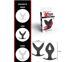 Ancora Anale Large Extreme nero silicone per giochi anali Anal anchor plug