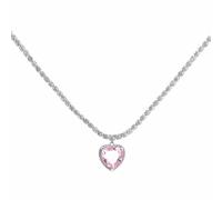 Ancora Catena Cubana a Ciondolo a Ciondolo a Cuore Rosa per Le Donne Amanti della Catena clavicola di rini Chocker Femmina Femmina Simpatica Regali di gioie per la Pietra di Luna in Pietra di Luna