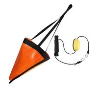 Ancora da Barca Kit Ancora Galleggiante Ancora a Vela Barca Accessorio Gonfiabile in PVC Nylon con Corda per Pesca Canoa Kayak Pontone Yacht Na, Corda Nera, 24inch