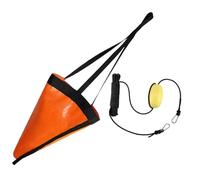Ancora da Barca Kit Ancora Galleggiante Ancora a Vela Barca Accessorio Gonfiabile in PVC Nylon con Corda per Pesca Canoa Kayak Pontone Yacht Na, Corda Nera, 32inch