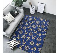Ancora e zone nautiche Tappeti Salotto Camera da Letto Interni Camera da Letto Decorazione Estetica 12.7x17.8cm Morbido Copritutto Lavabile Antiscivolo Tappeto