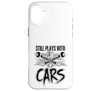 Ancora gioca con auto divertente design meccanico di riparazione auto Custodia per iPhone 16 Plus