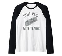 Ancora Giocare con i Treni Locomotiva Modello Ferrovia Maglia con Maniche Raglan