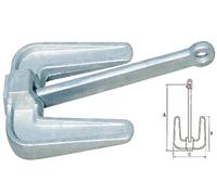 Ancora hall fusa in ghisa speciale zincata a caldo vari pesi
