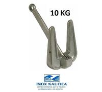 ANCORA HALL ZINCATA 10 KG PER FONDI SABBIOSI BARCA SABBIA ANCORAGGIO ORMEGGIO