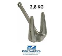 ANCORA HALL ZINCATA 2,8 KG PER FONDI SABBIOSI BARCA SABBIA ANCORAGGIO ORMEGGIO