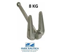 ANCORA HALL ZINCATA 8 KG PER FONDI SABBIOSI BARCA SABBIA ANCORAGGIO ORMEGGIO