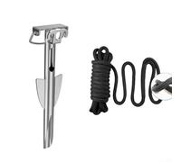 Ancora in acciaio inox per kayak, barca da pesca e picchetto di sabbia, resistente 304 grado marino con design a spirale, facile da avvitare, 43 cm, per spiaggia e fondo fangoso