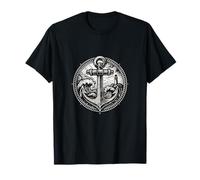 Ancora Marittima nella Tempesta Nautica con Faro Maglietta