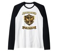 Ancora nella Fede Christian Inspirational Design Maglia con Maniche Raglan