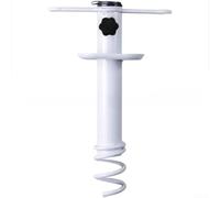 Ancora per ombrellone da spiaggia con vite a 3 spirali per pali da 3,2 cm, picchetto in ferro resistente fino a 50 mph, base parasole portatile per erba e spiaggia