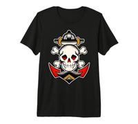 Ancora Pirata con Teschio e Ossa Maglietta Premium