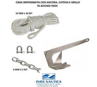 ANCORA TREFOIL BRUCE IN ACCIAIO ZINCATO PER ORMEGGIO BARCA KG 5-7,5-10-15-20