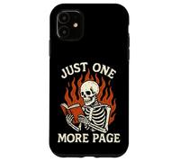 Ancora una pagina Scheletro che legge le fiamme degli amanti dei libri Custodia per iPhone 11