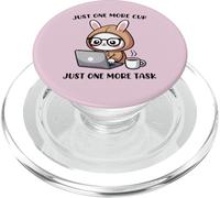 Ancora una tazza divertente di caffè e lavoro dicendo simpatico coniglietto PopSockets PopGrip per MagSafe