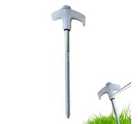 Ancoraggi a terra a vite, picchetti da tenda a vite robusti - picchetti da pavimento in acciaio al carbonio da 20 cm che brillano al buio | Picchetti da campeggio antivento picchetti a vite a presa