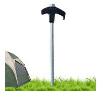 Ancoraggi a terra avvitati, avvitati per per carichi pesanti - da terra in acciaio al carbonio da 20 cm che si illuminano al buio,da campeggio antivento, per tende da spiaggia, tende da sole, da ester