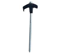 Ancoraggi a vite da terra, per tenda a vite - Pali in metallo per il terreno che si illuminano al buio, 20 cm,da campeggio antivento, per tende da spiaggia, tende da sole, da esterno