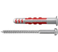Ancoraggi a vite e tasselli FISCHER DuoSeal - Nylon, foro 6 mm, lunghezza 38 mm, 50 pezzi