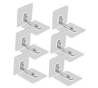 Ancoraggi Adesivi Mobili Parete Anti-Ribaltamento, 6 Pezzi senza Trapano | Fascia di Sicurezza Pvc e Acciaio Inox, Alta Stabilità per Armadi, Librerie e Cassettieri