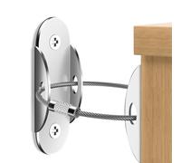 Ancoraggi da parete in acciaio inox anti punta per mobili, sicure e resistenti alla caduta, per la prevenzione della caduta dei bambini, 2 pezzi