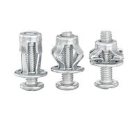 Ancoraggi e viti for porte vuote for 180 pezzi Piastra di fissaggio for clip espansione for rivetti a forma petalo con dado a vite(M5x25mm)