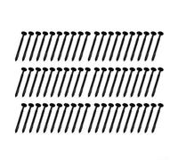 Ancoraggi per feritoie in vinile nero, 7,62 cm, per finestre con design a testa larga, viti protette dai raggi UV per tende veneziane su legno o muratura (60 pezzi)