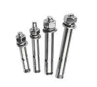 ancoraggio a muro， 3 pezzi, dadi esagonali: bulloni e di ancoraggio in acciaio inossidabile 304 mm(M8x70)