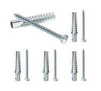 Ancoraggio a parete cava a forma di albero, 50 pezzi M8*60 Kit di ancoraggio per cartongesso con cerniera allentata in acciaio leggero Bullone di espansione con viti per pareti cave in calcestruzzo