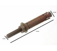Ancoraggio A Scudo Proiettante Loose M6 Bolt M10 Scudo 70Mm Confezione Da 4