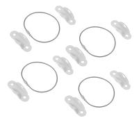 Ancoraggio da parete per mobili, 20 pezzi, per prevenire la caduta dei mobili, 4 set di ancoraggi per cassettiera, in acciaio inox, larghe cinghie da parete (bianco)