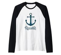 Ancoraggio marittimo nautico Plymouth Coastal Whimsy Marine Maglia con Maniche Raglan