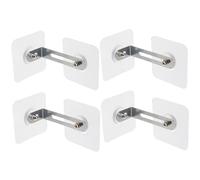 Ancoraggio Mobili Antiribaltamento senza Foratura 4 Pezzi in Acciaio Inox | Ancoraggio da Parete per Mobili, Distanza Regolabile 0-5, 2cm, per Mobili e Parete