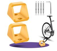 Ancoraggio Muro Bicicletta con Viti in Acciaio Inox 304, 5 mm Spesso Ancoraggio a Catena ad Alta Sicurezza Contro i Furti in Acciaio, Ancoraggio a Terra per Moto e Biciclette(2 Pezzi)