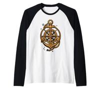 Ancoraggio Nautico Nave Terra ormeggio Oceano Maglia con Maniche Raglan