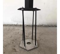 Ancoraggio per Base per Rubinetto da Esterno, Inserto da Terra in Metallo da 30 cm per Colonna d'Acqua da Giardino, Accessorio per Il Montaggio di Tubi interrati nel Cortile del Prato