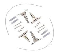 Ancoraggio per Mobili Anti-Ribaltamento, 2 Set, 4,3x4x1,2cm | Acciaio Inossidabile e Ferro, Argento, per Armadi e Sideboard, Case in Affitto e Terremoti