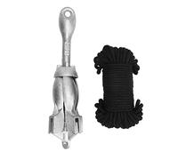 Ancoraggio universale per barca, 1,5 kg, in acciaio al carbonio, pieghevole, con corda da 20 m, ideale per ancorare saldamente kayak, canoe e piccole barche in varie acque