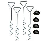 Ancoraggio Zincato 8-teilig Con Cinghia di Fissaggio Picchetti Terra Spiralanker
