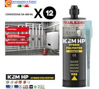 Ancorante Chimico Ibrido KEM HP 400ml Resina Carichi Medi Pesanti NOStirene 12Pz