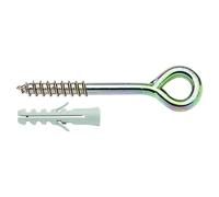 Ancorante Per Ponteggi Con Tassello In Nylon E Occhiolo Zincato Pnt E - ø mm.14x