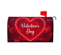 Ancordivo Coperture magnetiche per cassetta delle lettere di San Valentino, dimensioni standard 53,3 x 45,7 cm, romantiche decorazioni per cassetta delle lettere di San Valentino con cuore rosso per