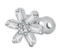 Ancore ipoallergeniche Dermals Top Con Base Elegante Body Piercing Accessorio Zirconia Labret Lip Guancia Gioielli Ancore In Acciaio Inox, Misura unica, come descritto, come descritto